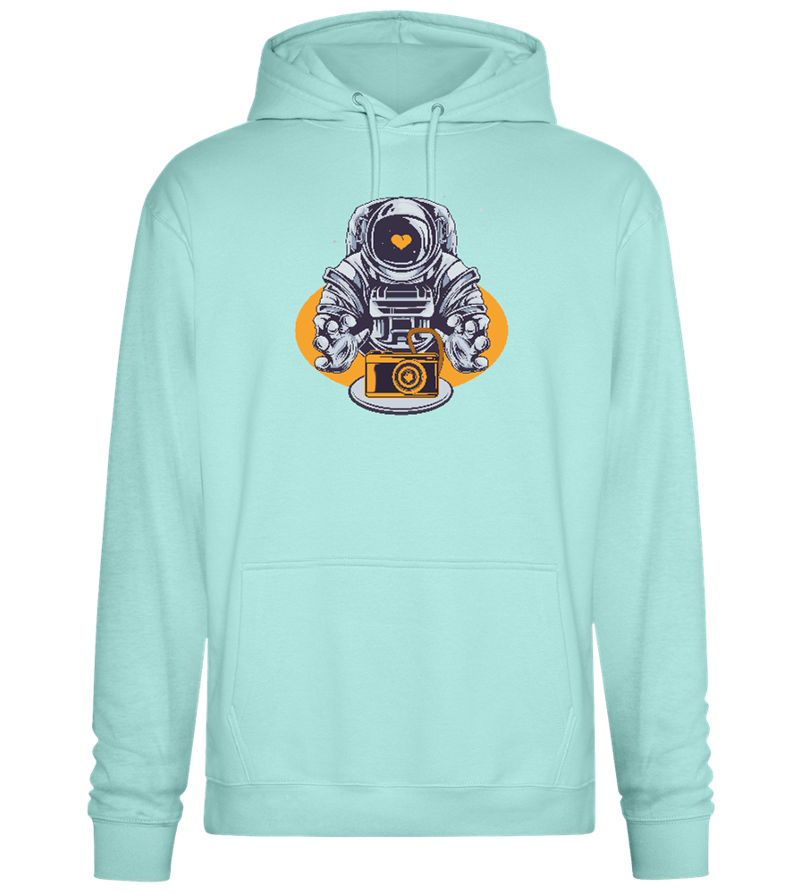 Spaceman Camera Design - Premium Essential Unisex Hoodie_ARCTIC BLUE_front