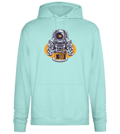 Spaceman Camera Design - Premium Essential Unisex Hoodie_ARCTIC BLUE_front