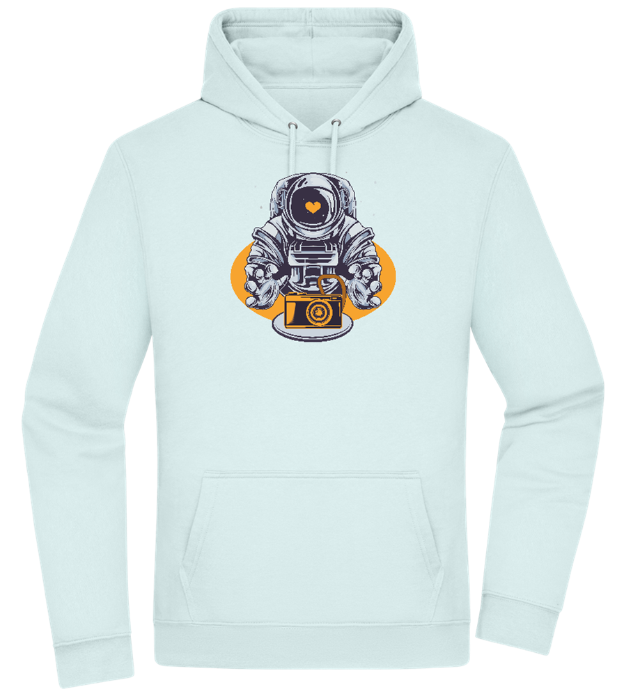 Spaceman Camera Design - Premium Essential Unisex Hoodie_ARCTIC BLUE_front