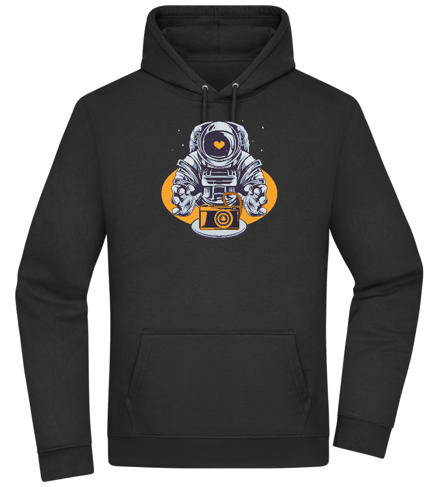 Spaceman Camera Design - Premium Essential Unisex Hoodie_BLACK_front