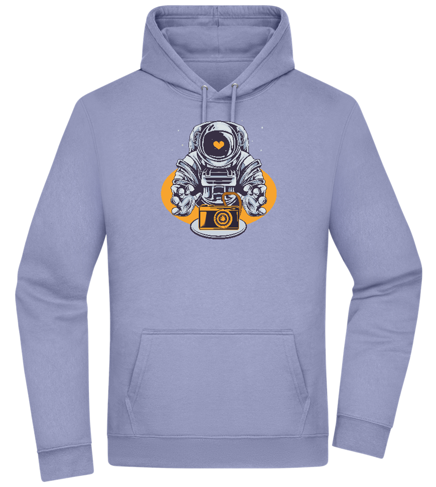 Spaceman Camera Design - Premium Essential Unisex Hoodie_BLUE_front