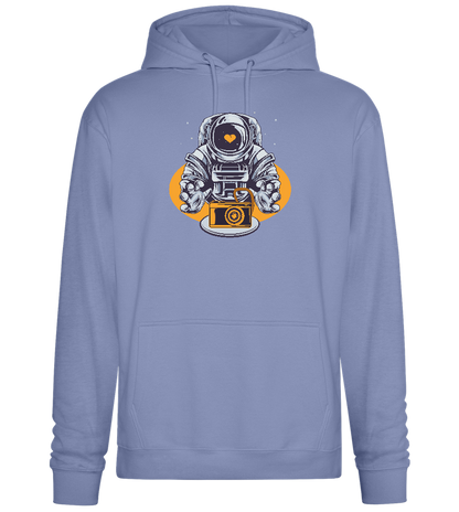 Spaceman Camera Design - Premium Essential Unisex Hoodie_BLUE_front