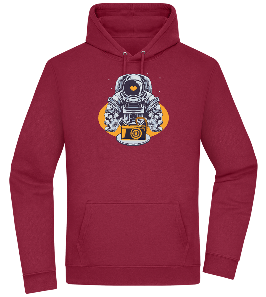 Spaceman Camera Design - Premium Essential Unisex Hoodie_BORDEAUX_front