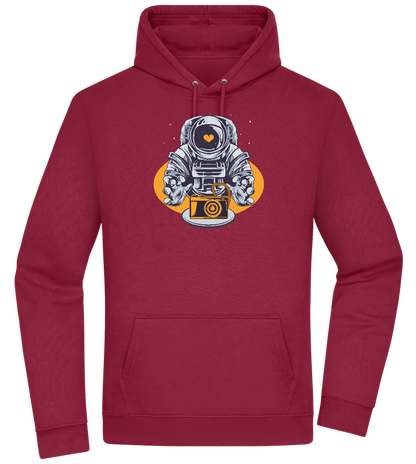 Spaceman Camera Design - Premium Essential Unisex Hoodie_BORDEAUX_front