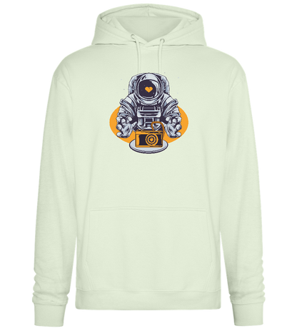 Spaceman Camera Design - Premium Essential Unisex Hoodie_CREAMY GREEN_front