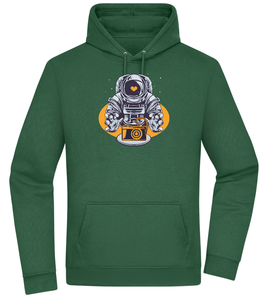 Spaceman Camera Design - Premium Essential Unisex Hoodie_GREEN BOTTLE_front