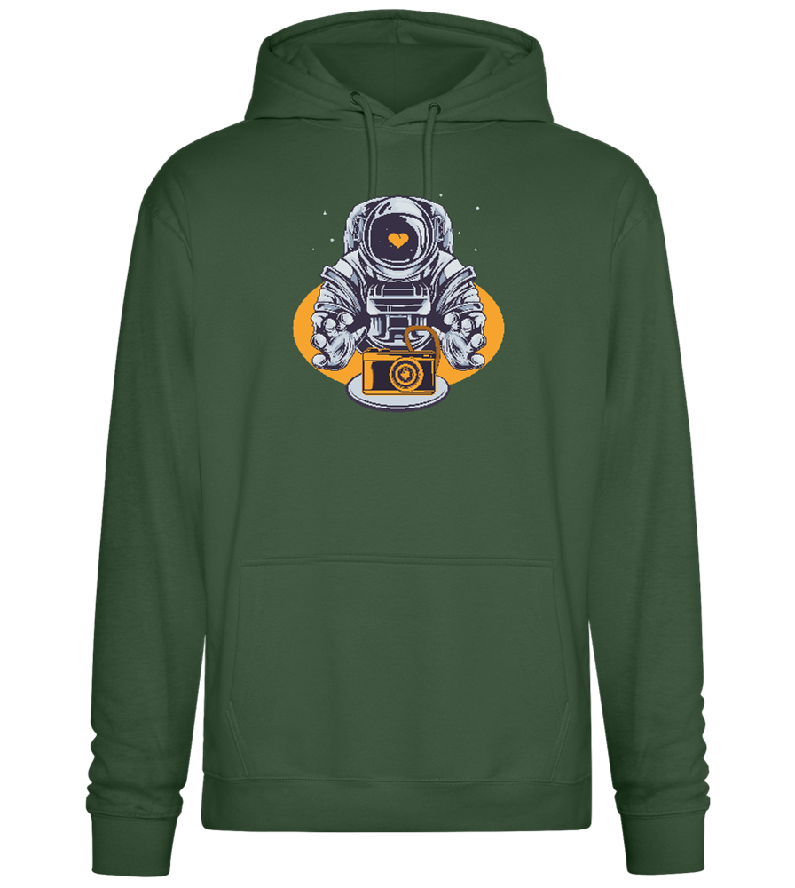 Spaceman Camera Design - Premium Essential Unisex Hoodie_GREEN BOTTLE_front