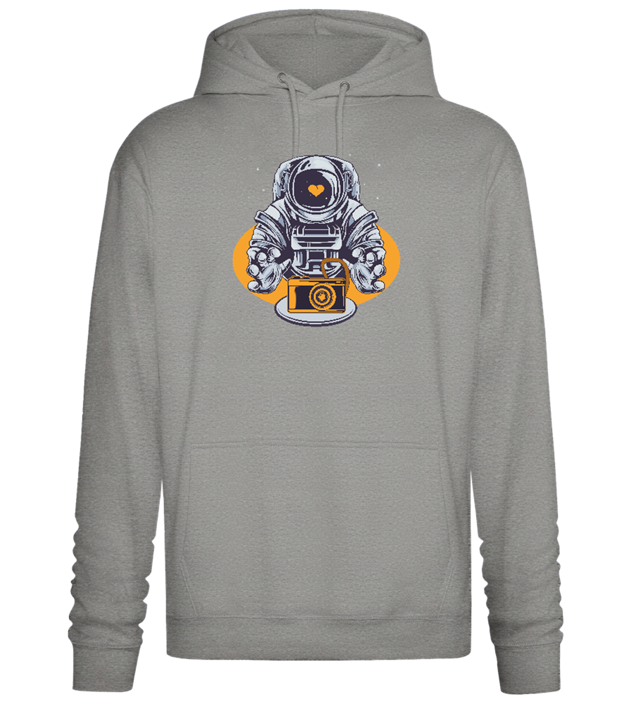 Spaceman Camera Design - Premium Essential Unisex Hoodie_ORION GREY II_front