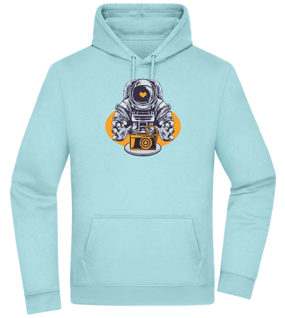 Spaceman Camera Design - Premium Essential Unisex Hoodie_POOL BLUE_front