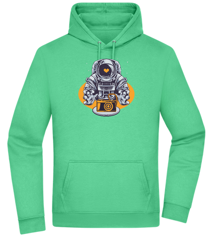 Spaceman Camera Design - Premium Essential Unisex Hoodie_SPRING GREEN_front