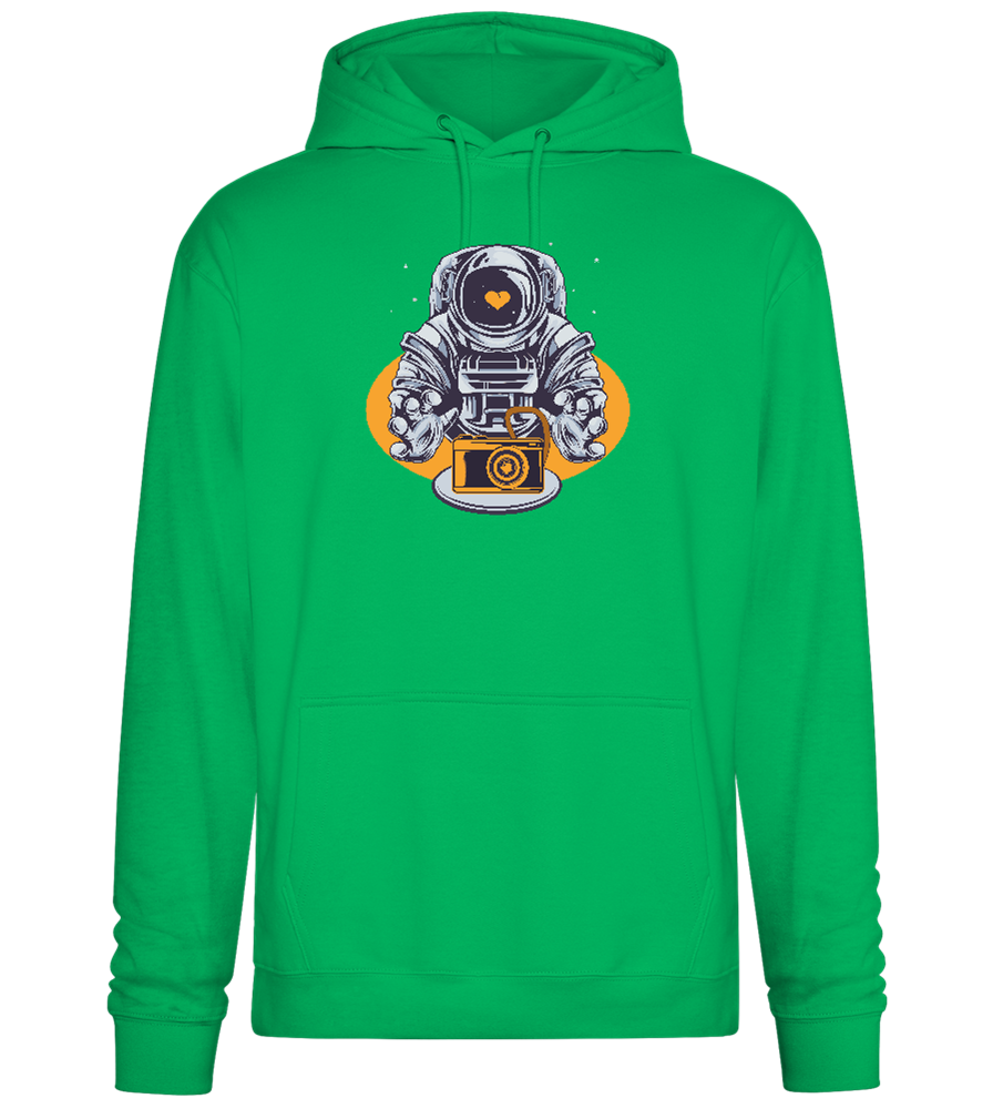 Spaceman Camera Design - Premium Essential Unisex Hoodie_SPRING GREEN_front