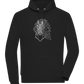 White Abstract Horsehead Design - Comfort unisex hoodie_BLACK_front