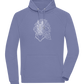 White Abstract Horsehead Design - Comfort unisex hoodie_BLUE_front