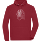 White Abstract Horsehead Design - Comfort unisex hoodie_BORDEAUX_front