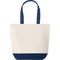 Canvas Beach Bag with Bottom Detail_BLUE_front
