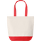 Canvas Beach Bag with Bottom Detail_RED_front