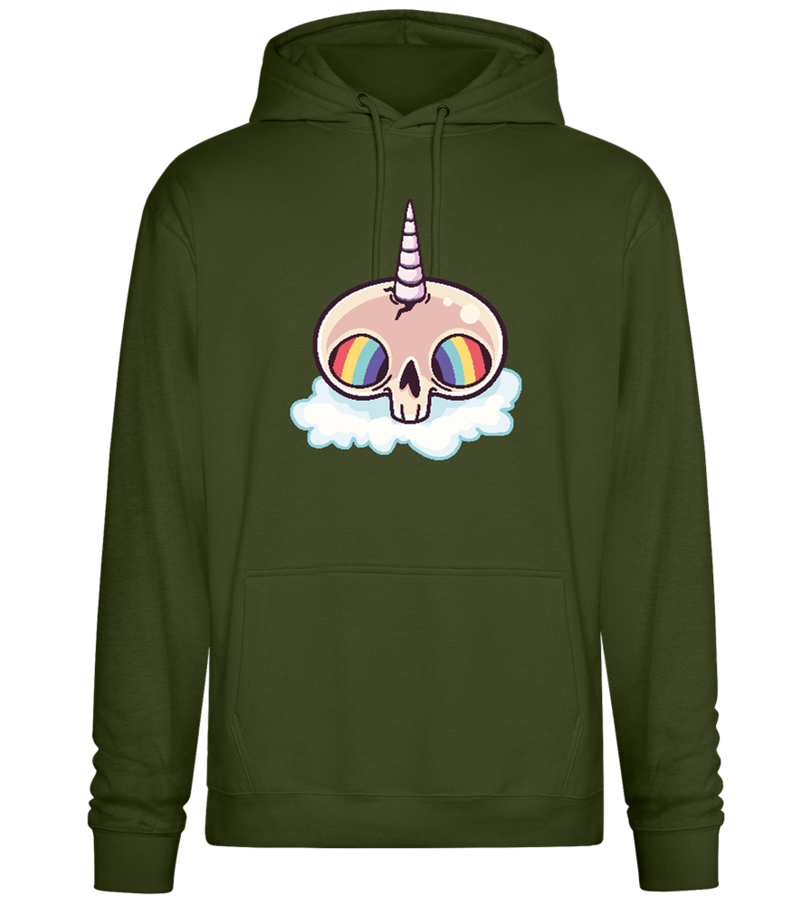 Unicorn Rainbow Design - Premium Essential Unisex Hoodie_ARMY_front