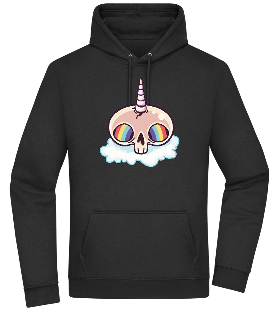 Unicorn Rainbow Design - Premium Essential Unisex Hoodie_BLACK_front