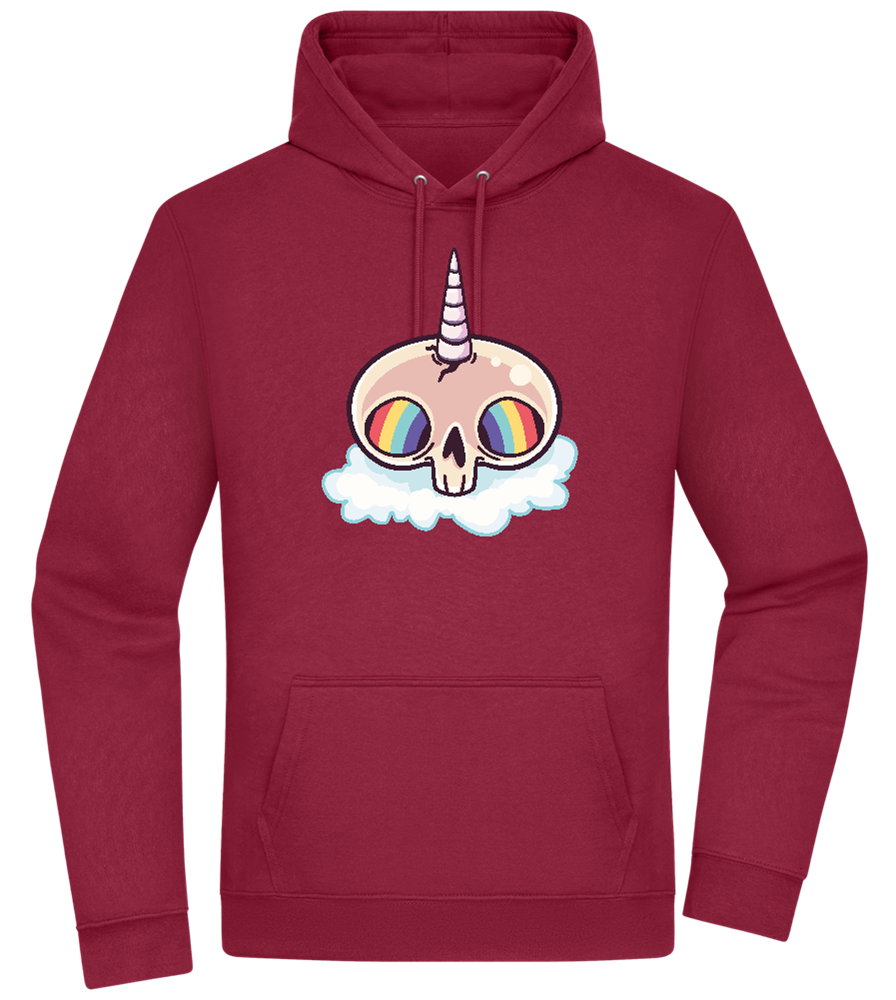 Unicorn Rainbow Design - Premium Essential Unisex Hoodie_BORDEAUX_front