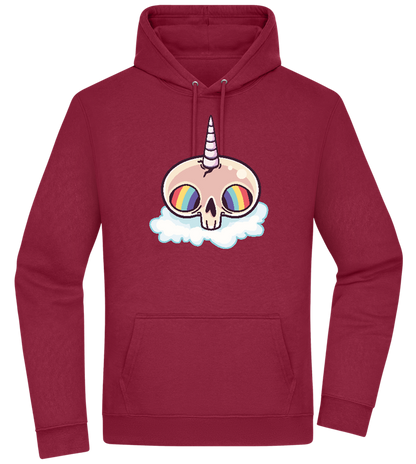 Unicorn Rainbow Design - Premium Essential Unisex Hoodie_BORDEAUX_front