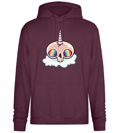 Unicorn Rainbow Design - Premium Essential Unisex Hoodie_BORDEAUX_front