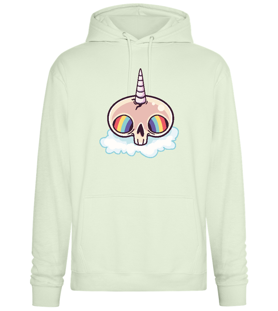 Unicorn Rainbow Design - Premium Essential Unisex Hoodie_CREAMY GREEN_front