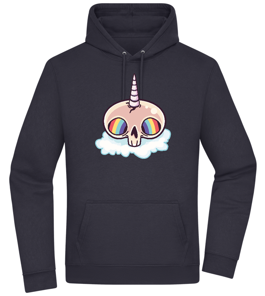 Unicorn Rainbow Design - Premium Essential Unisex Hoodie_FRENCH NAVY_front