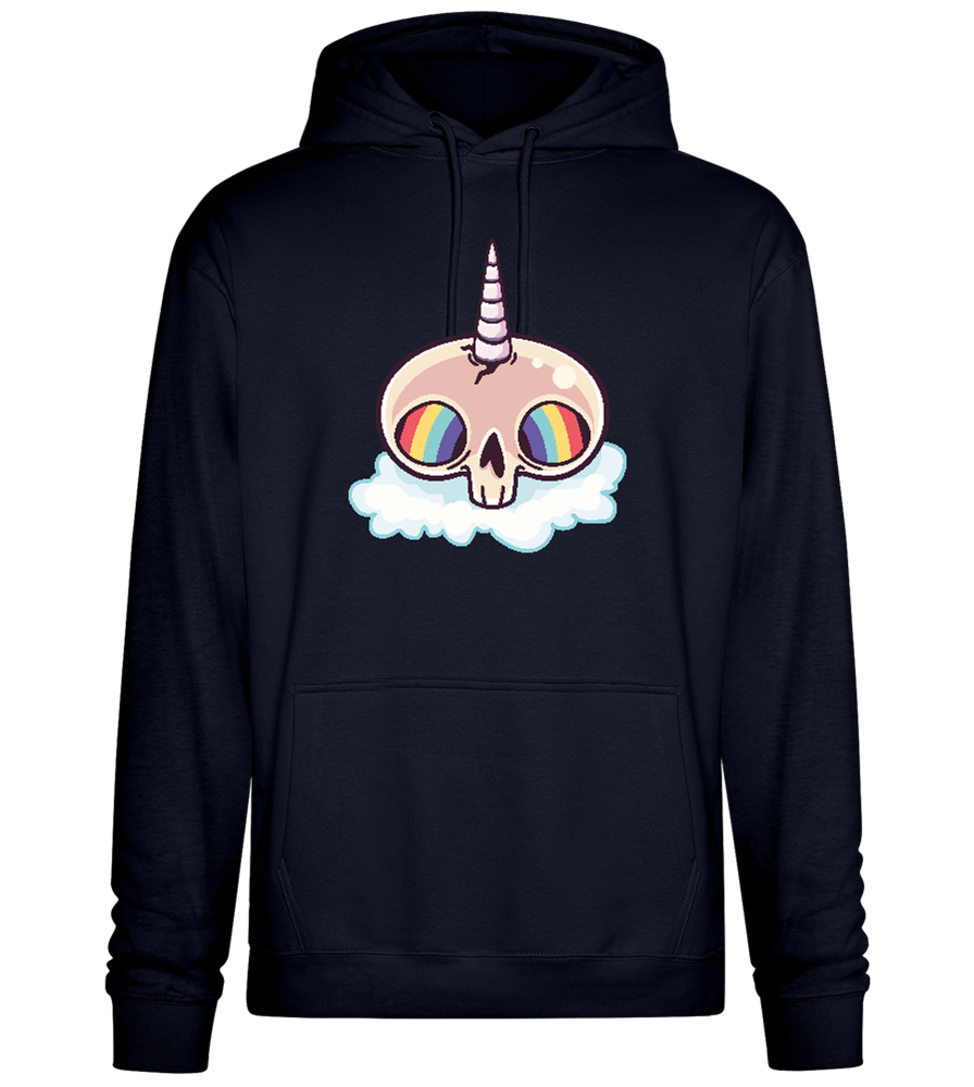 Unicorn Rainbow Design - Premium Essential Unisex Hoodie_FRENCH NAVY_front