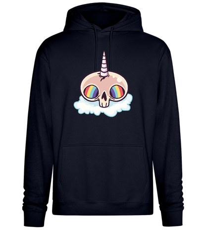 Unicorn Rainbow Design - Premium Essential Unisex Hoodie_FRENCH NAVY_front