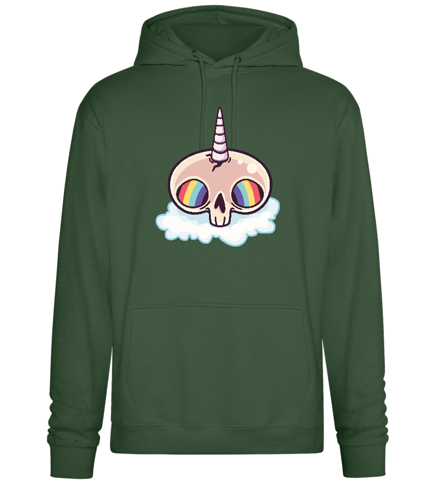 Unicorn Rainbow Design - Premium Essential Unisex Hoodie_GREEN BOTTLE_front