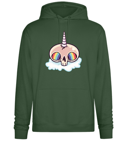 Unicorn Rainbow Design - Premium Essential Unisex Hoodie_GREEN BOTTLE_front