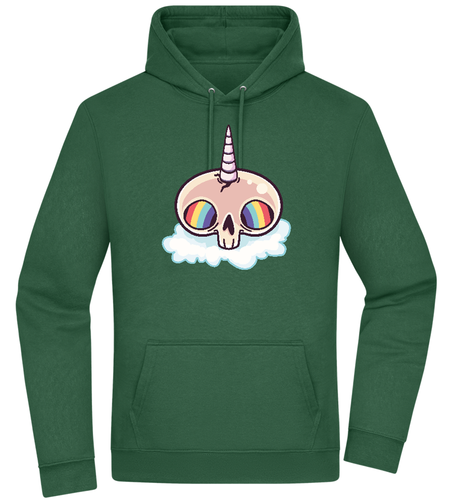 Unicorn Rainbow Design - Premium Essential Unisex Hoodie_GREEN BOTTLE_front