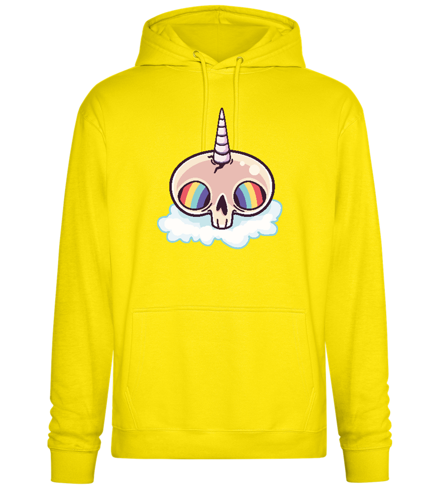 Unicorn Rainbow Design - Premium Essential Unisex Hoodie_YELLOW_front