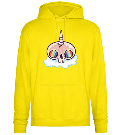 Unicorn Rainbow Design - Premium Essential Unisex Hoodie_YELLOW_front