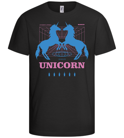 Unicorn Apparel 2023 Design - Basic kids t-shirt_DEEP BLACK_front