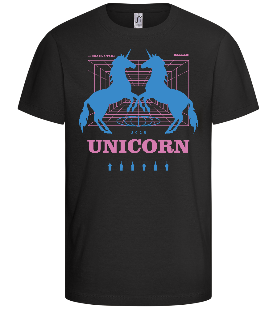 Unicorn Apparel 2023 Design - Basic kids t-shirt_DEEP BLACK_front