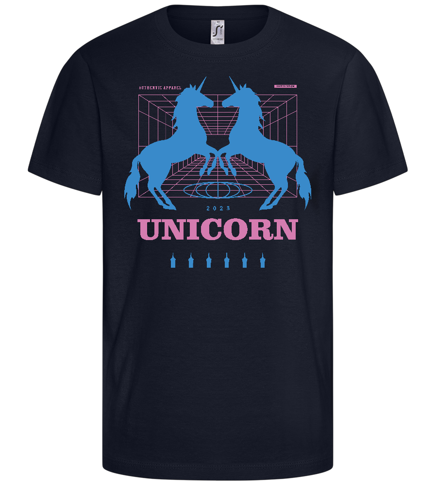 Unicorn Apparel 2023 Design - Basic kids t-shirt_FRENCH NAVY_front