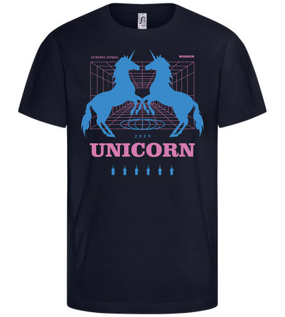 Unicorn Apparel 2023 Design - Basic kids t-shirt_FRENCH NAVY_front