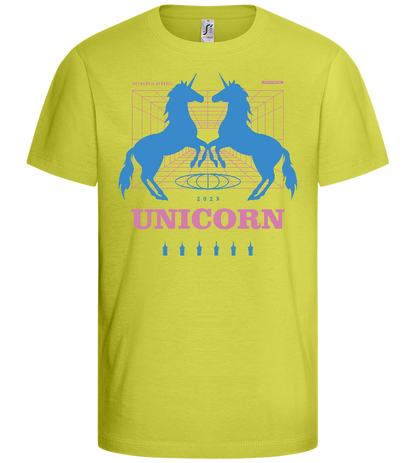 Unicorn Apparel 2023 Design - Basic kids t-shirt_GREEN APPLE_front