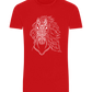 White Abstract Horsehead Design - Basic Unisex T-Shirt_RED_front