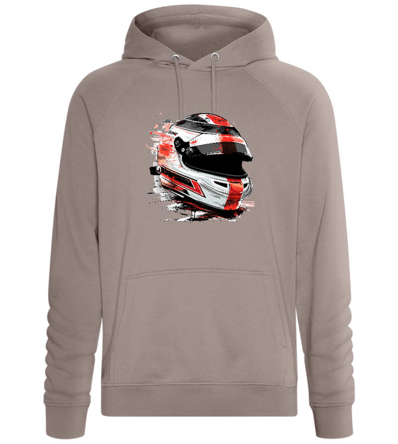 F1 Helmet 2 Design - Comfort unisex hoodie_CHARCOAL CHIN_front