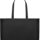 Premium large recycled shopping tote bag_BLACK_front