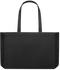Premium large recycled shopping tote bag_BLACK_front