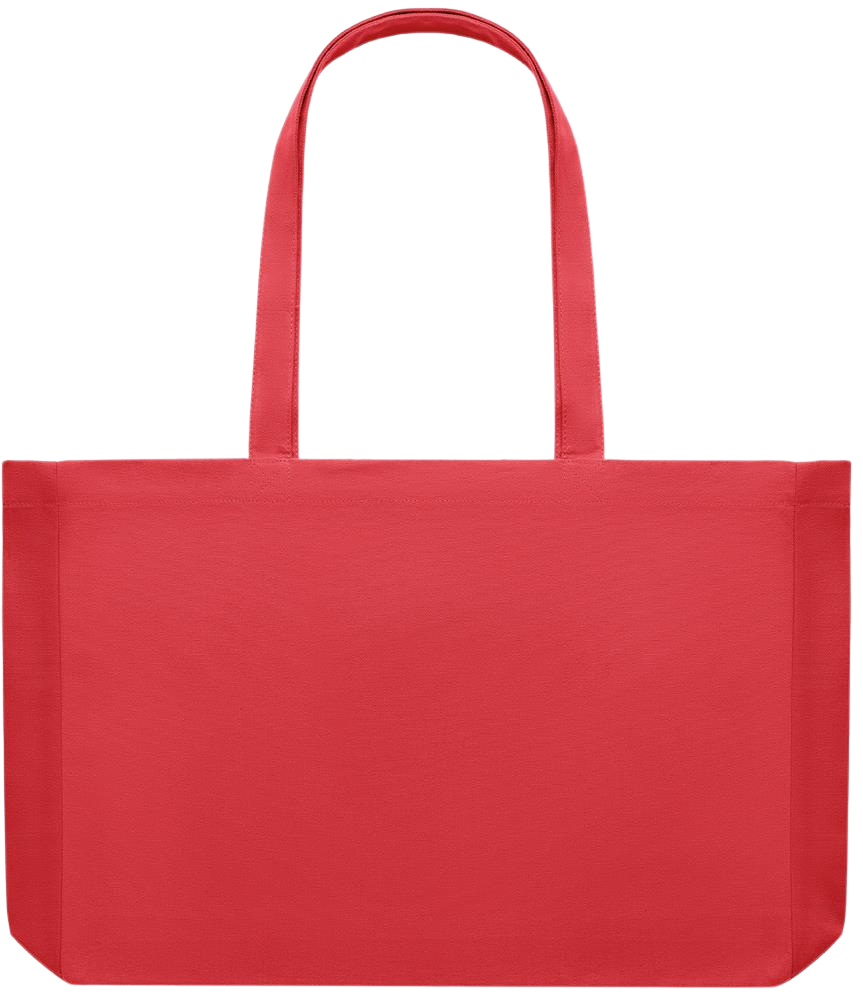 Premium large recycled shopping tote bag_RED_front