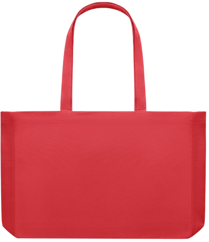 Premium large recycled shopping tote bag_RED_front