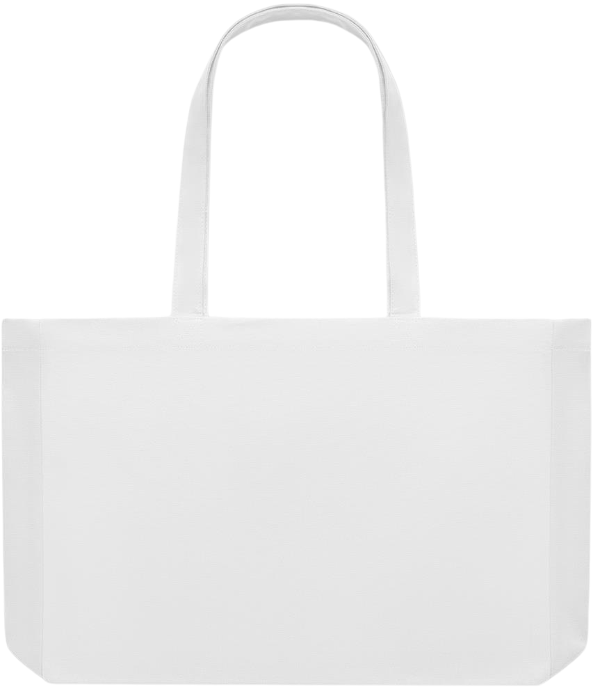 Premium large recycled shopping tote bag_WHITE_front
