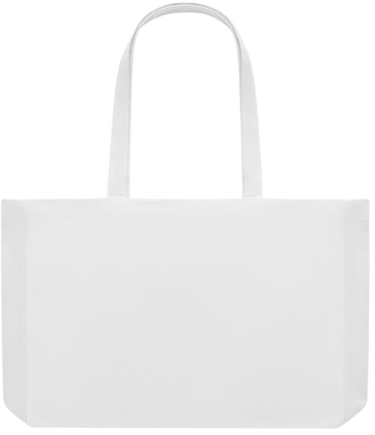 Premium large recycled shopping tote bag_WHITE_front