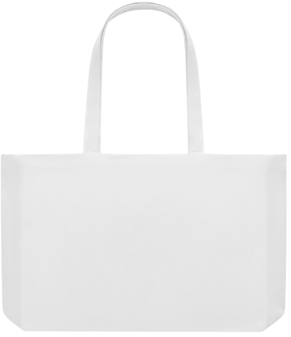 Premium large recycled shopping tote bag_WHITE_front