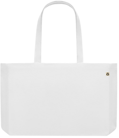 Premium large recycled shopping tote bag_WHITE_back