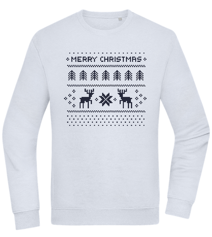 8-Bit Christmas Design - Comfort Essential Unisex Sweater_CREAMY BLUE_front